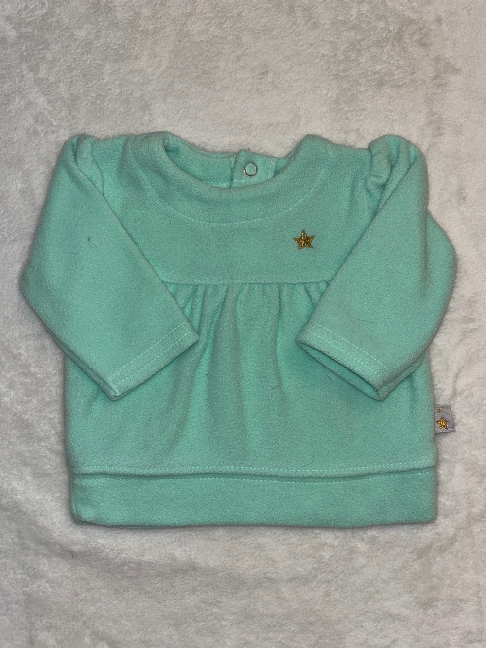 (3 for $10) carters Cozy Mint Long-Sleeve Baby Top with Star Accent